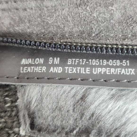 BareTraps Gray Sweater Cuff & Suede Faux Fur Lined Tall Boots 9 M Warm Winter - Picture 8 of 12